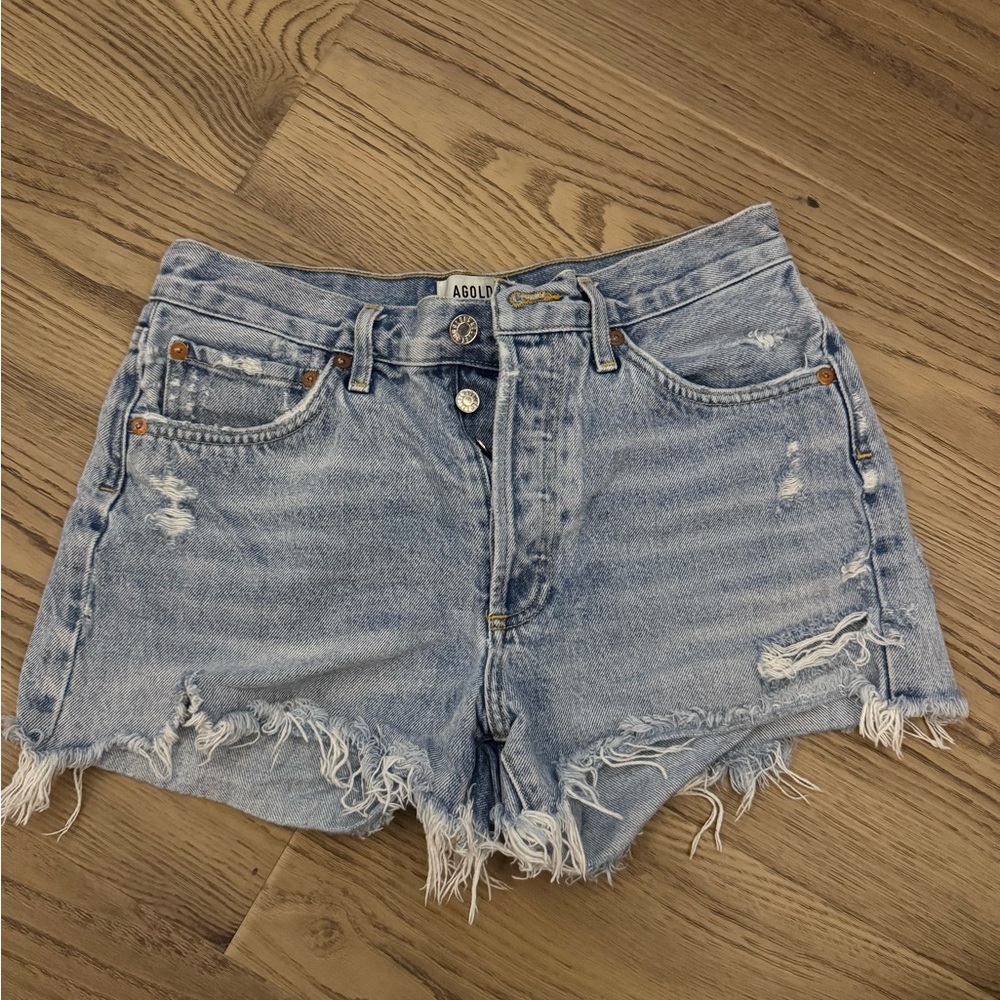 Agolde Parker Distressed Jean Shorts High-Waisted